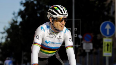 CICLISMO GIRO Alejando Valverde se perderá el Giro por molestias tras su caída de Lieja