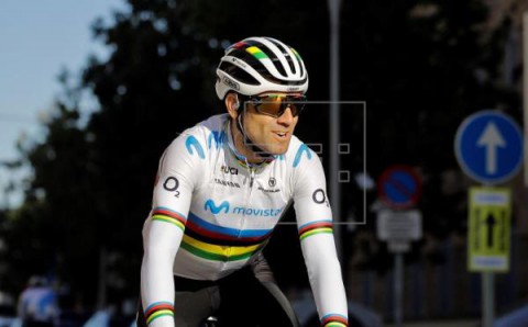CICLISMO GIRO Alejando Valverde se perderá el Giro por molestias tras su caída de Lieja