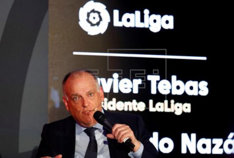 CORONAVIRUS FÚTBOL  Tebas dice que la Liga se mantendrá con 20 equipos, con ascensos y descensos