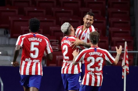 FÚTBOL ATLÉTICO MADRID-VALLADOLID 1-0. Vitolo reconquista el podio