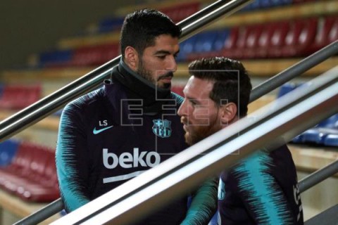 FÚTBOL BARCELONA Primer entrenamiento del año del Barça, ya con los sudamericanos y Munir