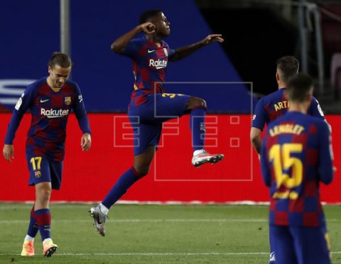 FÚTBOL BARCELONA-LEGANÉS 1-0. Ansu Fati castiga al Leganés antes del descanso