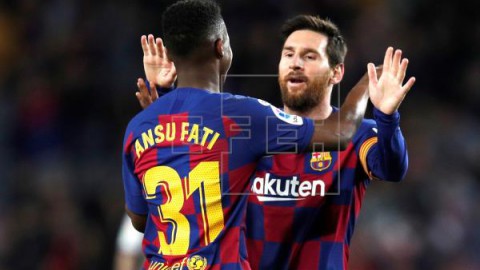 FÚTBOL BARCELONA-LEVANTE 2-1. La conexión Messi y Ansu Fati, letal en un Barça a ráfagas
