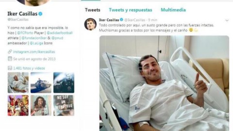 FÚTBOL CASILLAS Casillas pasa su primera noche en el hospital estable y rodeado de su familia