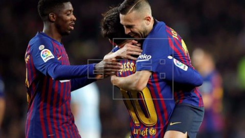 FÚTBOL LALIGA SANTANDER  El Barcelona termina 2018 líder al ritmo de Messi y Jordi Alba