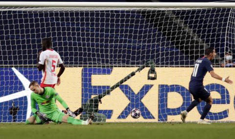 FÚTBOL LIGA CAMPEONES: LEIPZIG-PSG Di María y Marquinhos lanzan al PSG al descanso (0-2)