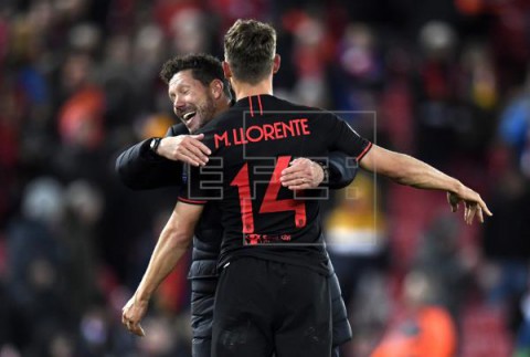 FÚTBOL LIGA CAMPEONES: LIVERPOOL-ATLÉTICO DE MADRID 2-3. El Atleti elimina al campeón con dos goles de Llorente y otro de Morata