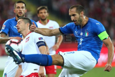FÚTBOL LIGA DE NACIONES  Italia sobrevive en el añadido y hunde a Polonia; Rusia se acerca al ascenso