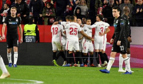 FÚTBOL LIGA EUROPA 3-0. El Sevilla, a dieciseisavos y como primero de grupo