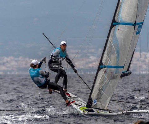 VELA CTO. MUNDO 49ER. 49ER.FX Y NACRA17 Oro para Echegoyen/Barceló en el 49erFX y plata para Botín/López en el 49er.